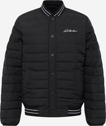 HOLLISTER Prehodna jakna | črna barva: sprednja stran