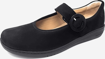 Hartjes Ballet Flats with Strap in Black: front