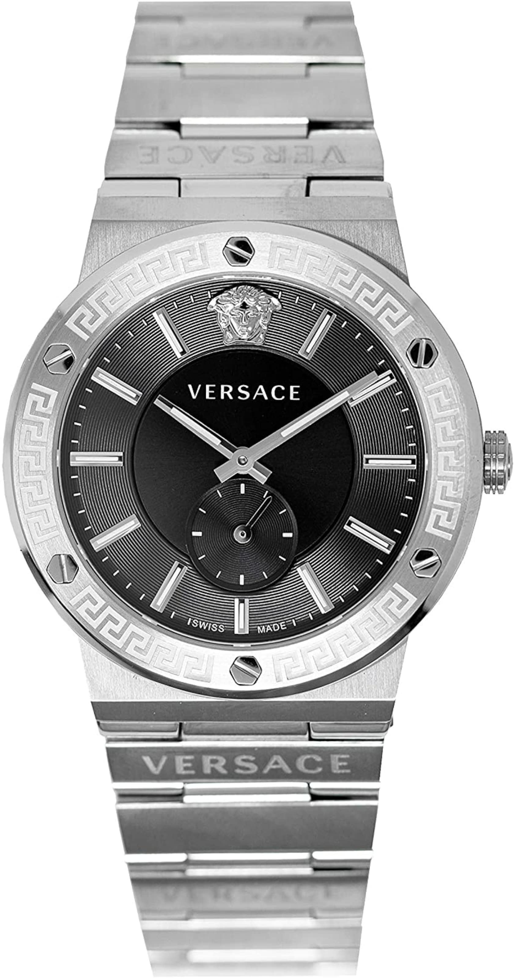 VERSACE Analog watch 'GRECA LOGO' in Silver: front