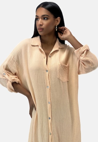 Elara Blusenkleid in Beige