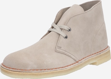 Clarks Originals Chukka Boots 'Desert' in Beige: front
