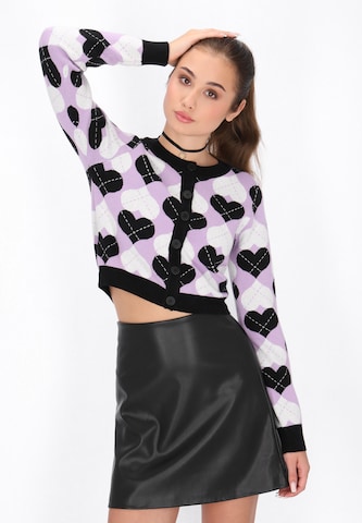 Cardigan myMo ROCKS en noir : devant