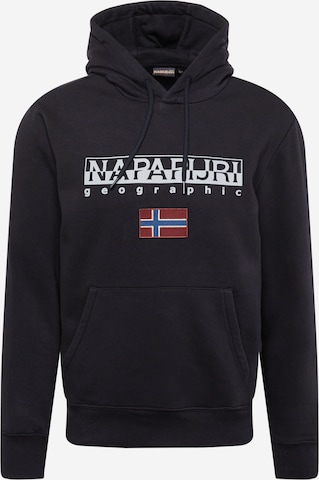 NAPAPIJRI Sweatshirt 'AYAS' in Zwart: voorkant