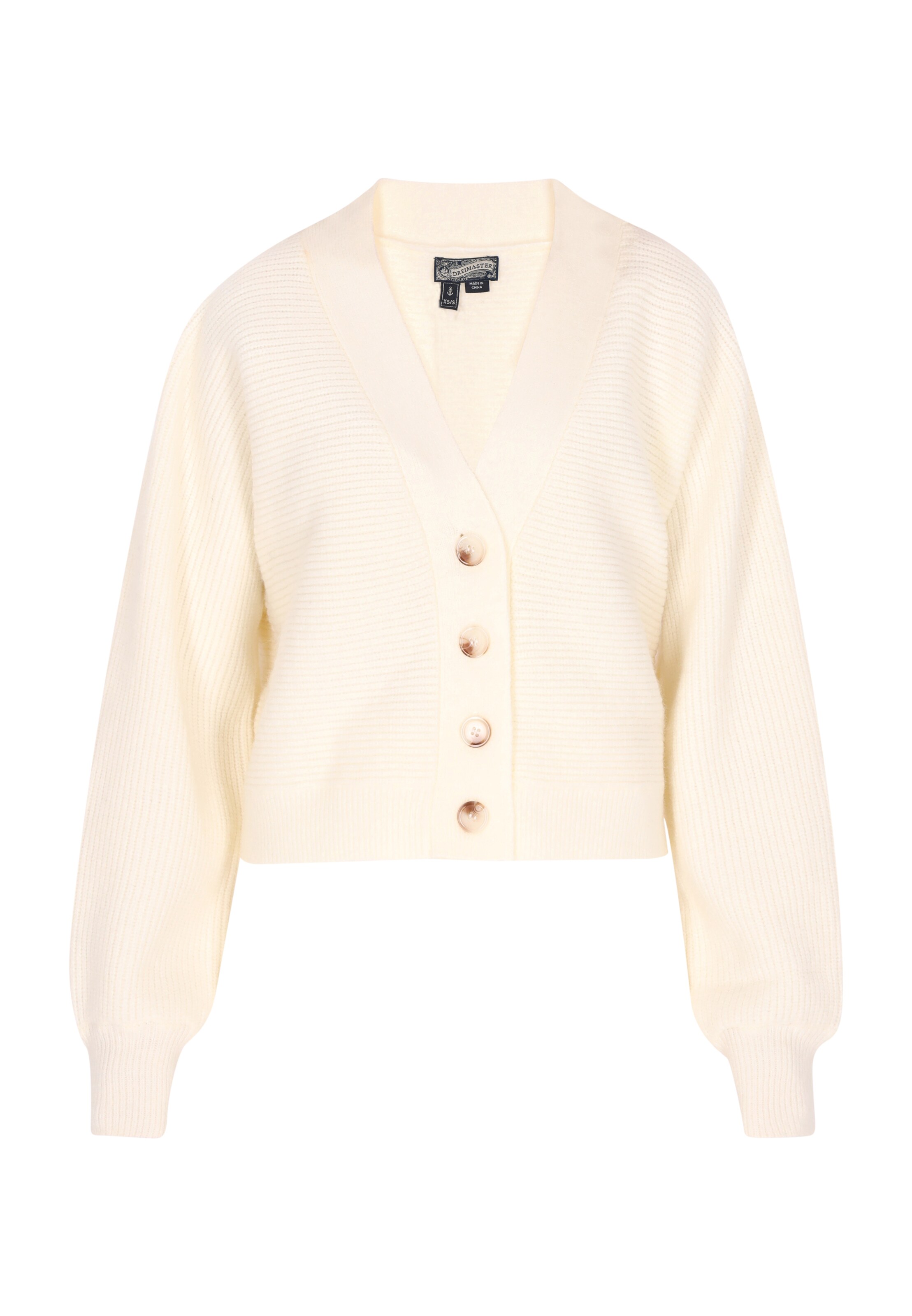 DreiMaster Vintage - Casaco de malha em branco: frente