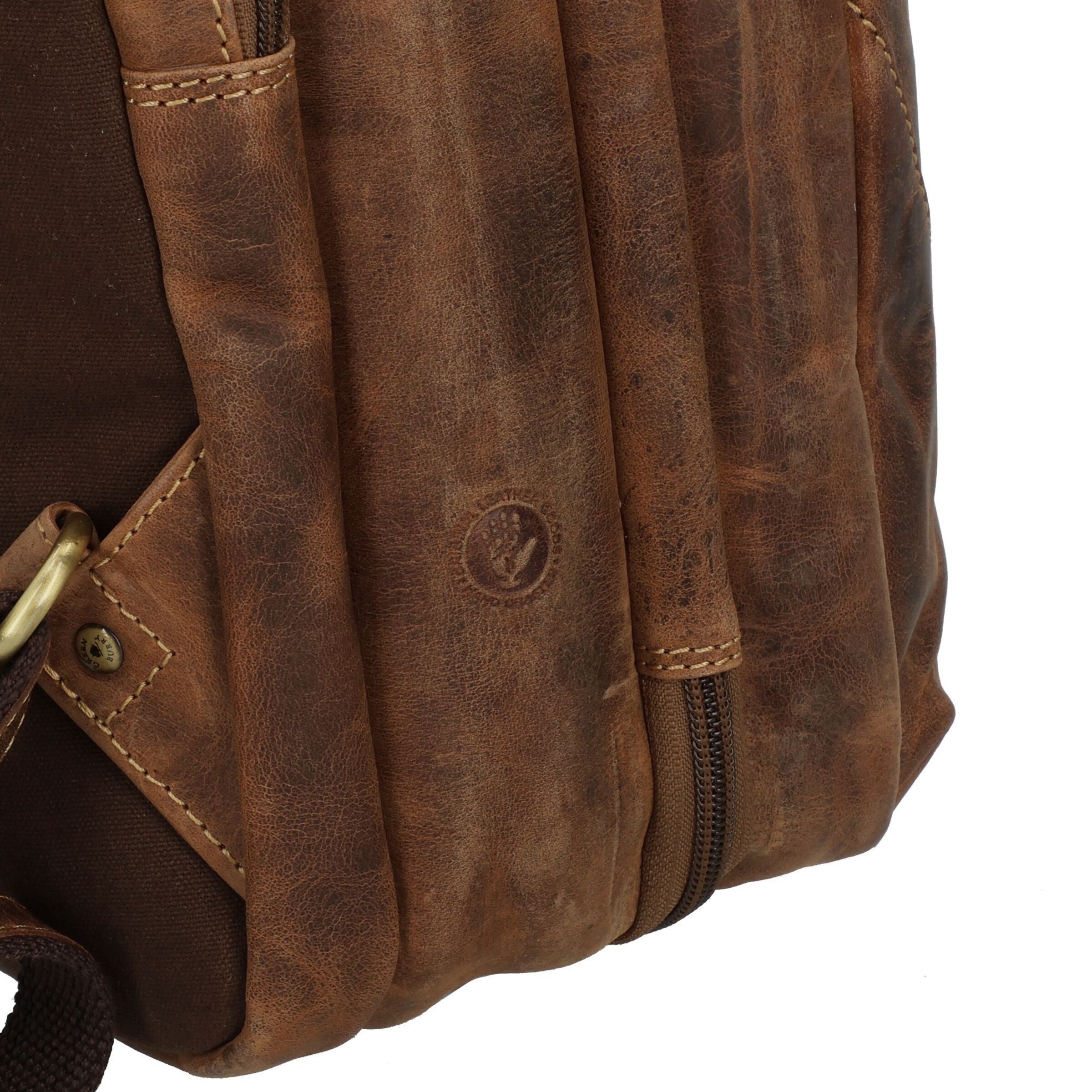 GREENBURRY Backpack 'Vintage Overnighter XL' in Brown