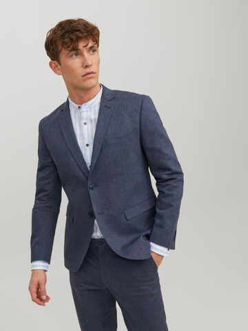 Coupe slim Veste de costume 'Rivera' JACK & JONES en bleu : devant