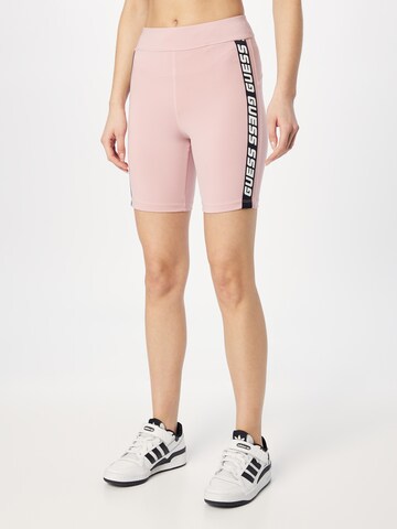 GUESS Skinny Sportsbukse 'ANGELICA' i lilla: forside