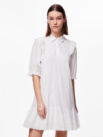 PIECES Платье-рубашка 'AGNETA' в Белый: спереди