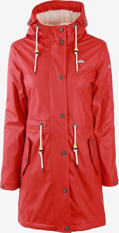 Schmuddelwedda Raincoat in Red: front