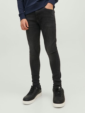 Jack & Jones Junior Skinny Jeans in Black: front