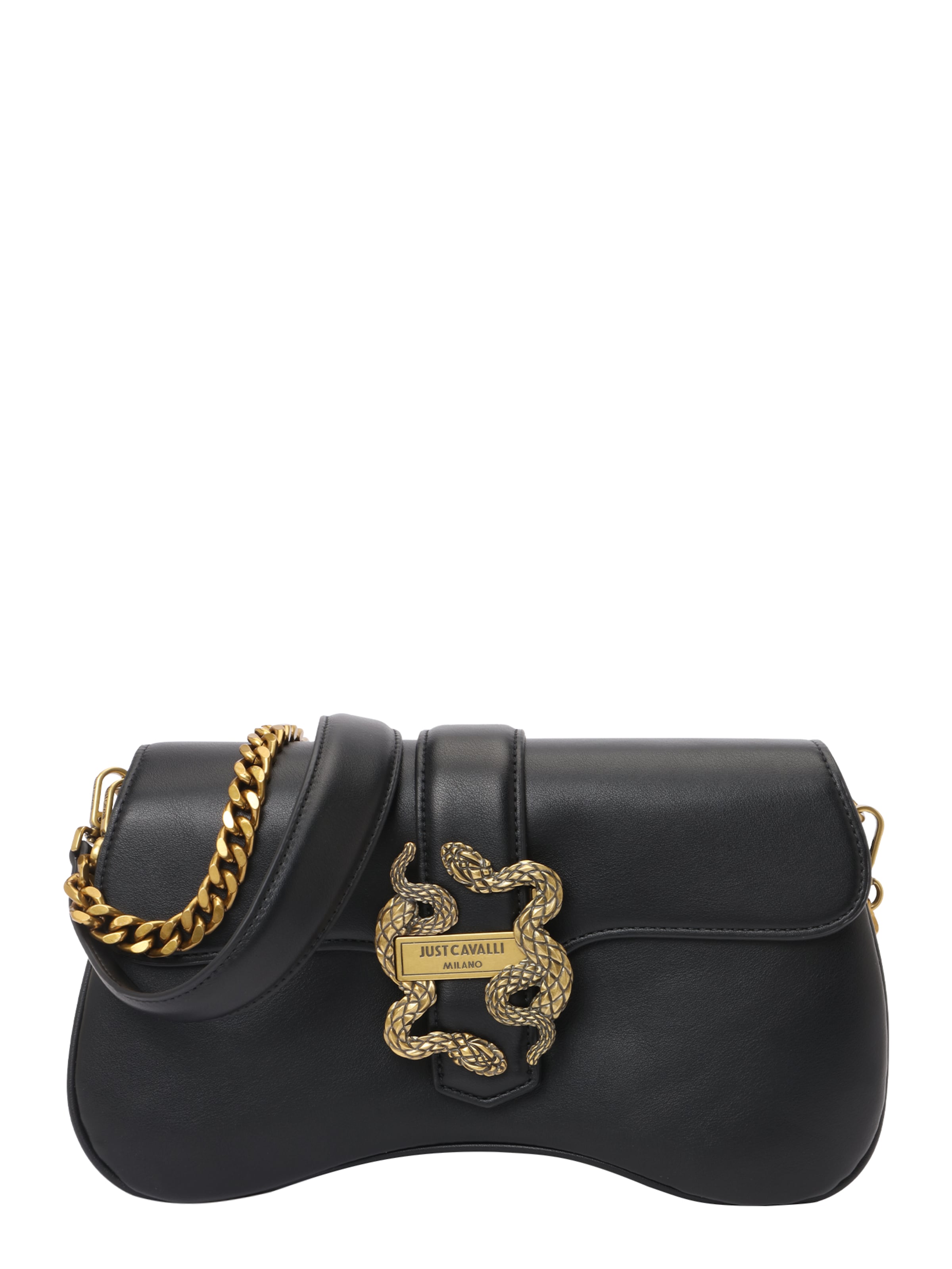 Just Cavalli Чанта с презрамки в черно: отпред