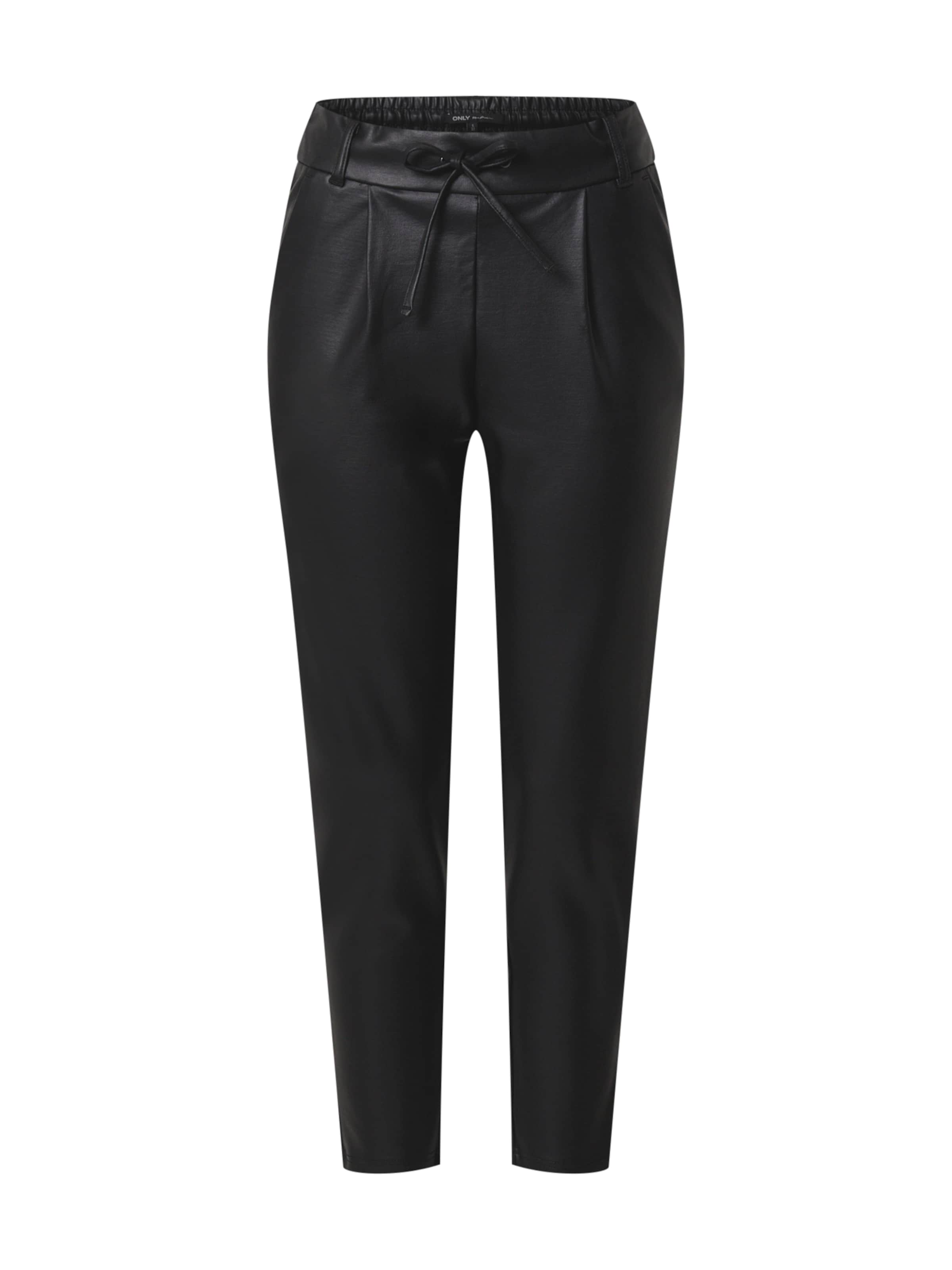 ONLY Úzky strih Plisované nohavice &#x27;Poptrash&#x27; - Čierna: predná strana