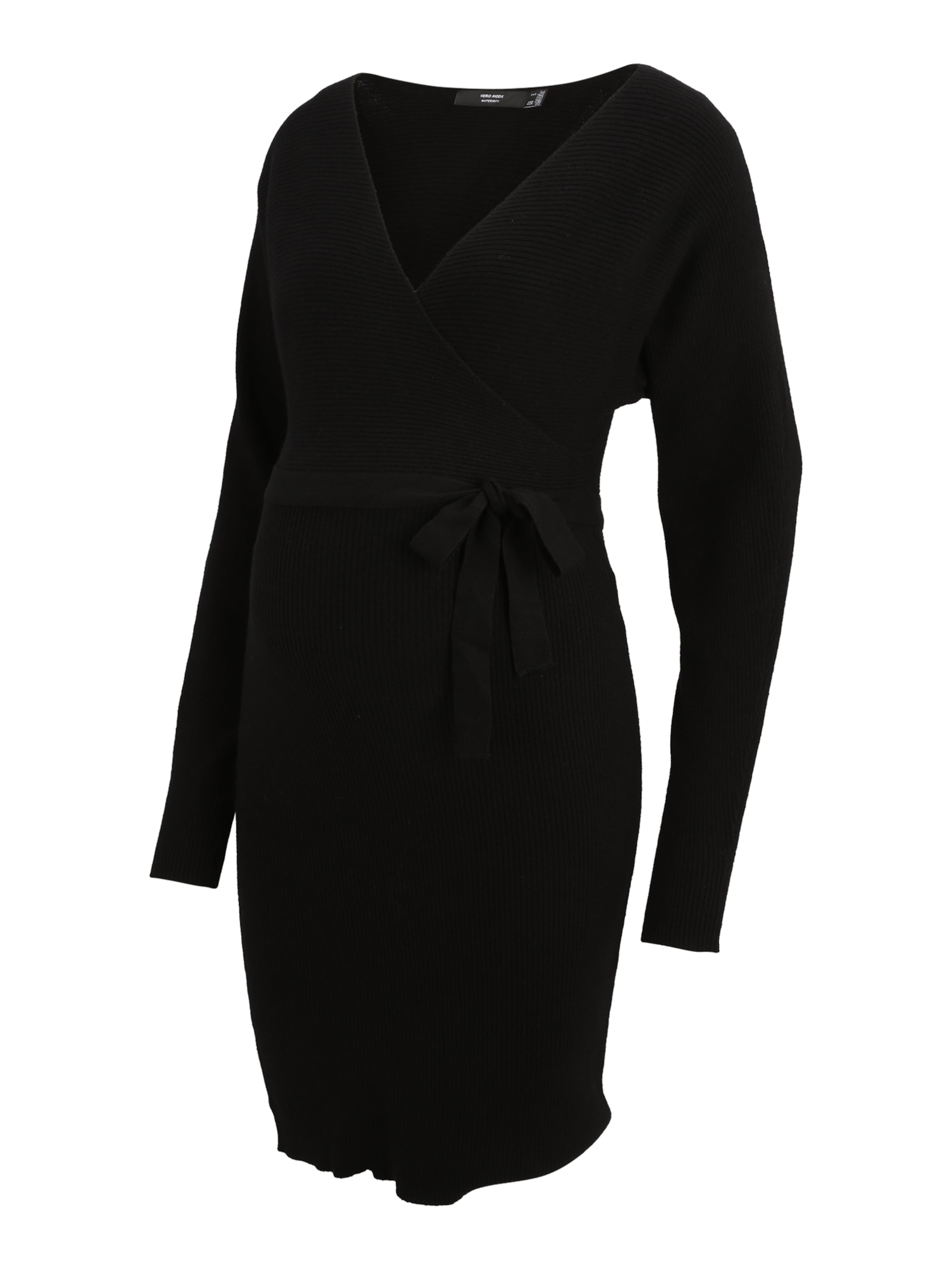 Vero Moda Maternity Strikkleid in Schwarz: Vorderseite