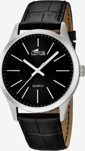 Lotus Analoog horloge in Zwart: voorkant