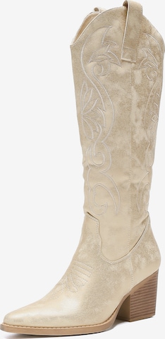 Bottes de cowboy Salinyang en or : devant