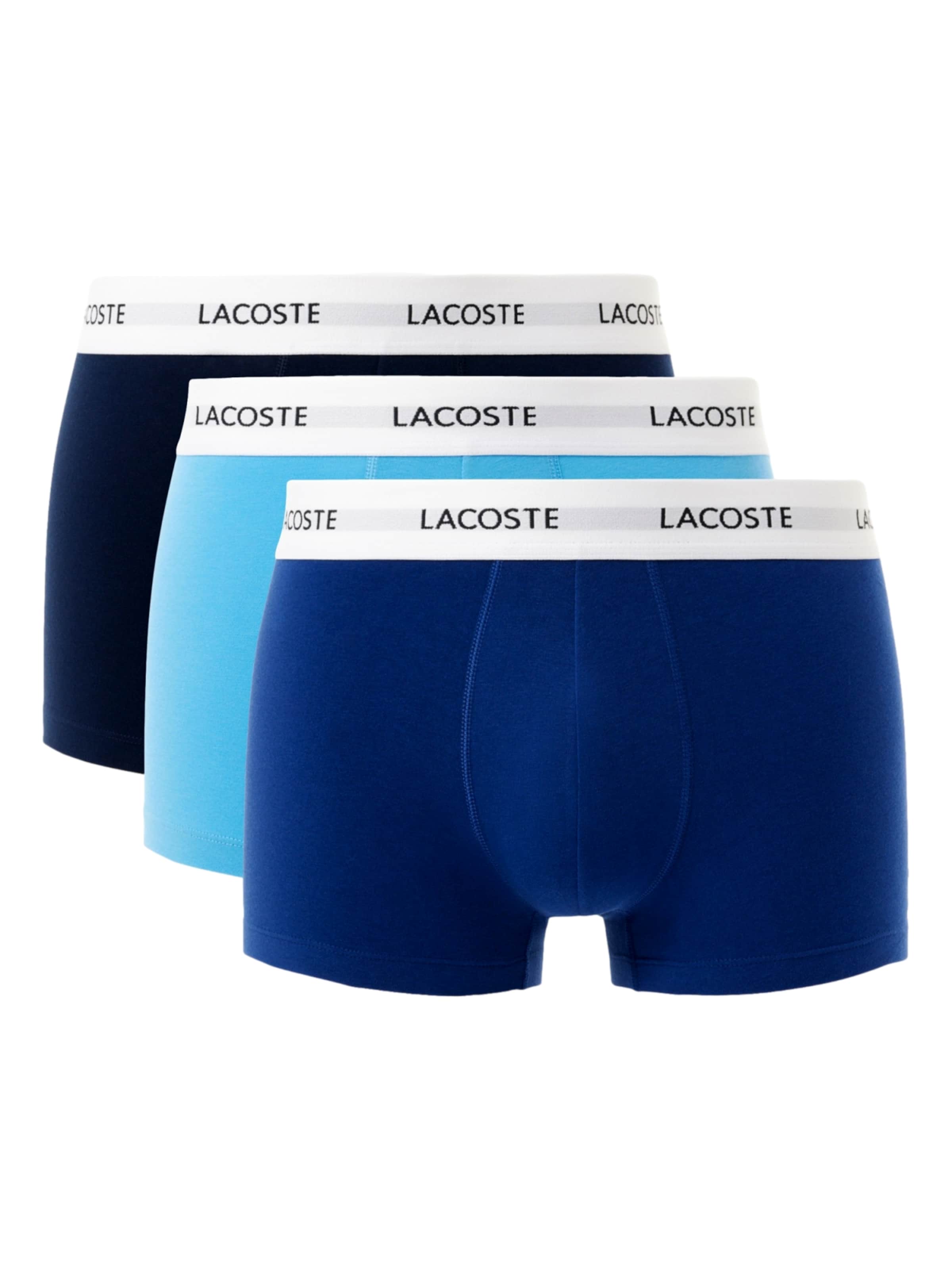 Boxers LACOSTE en bleu : devant