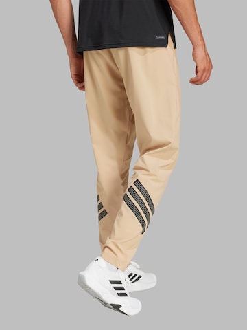 Coupe slim Pantalon de sport 'Gym+' ADIDAS PERFORMANCE en beige