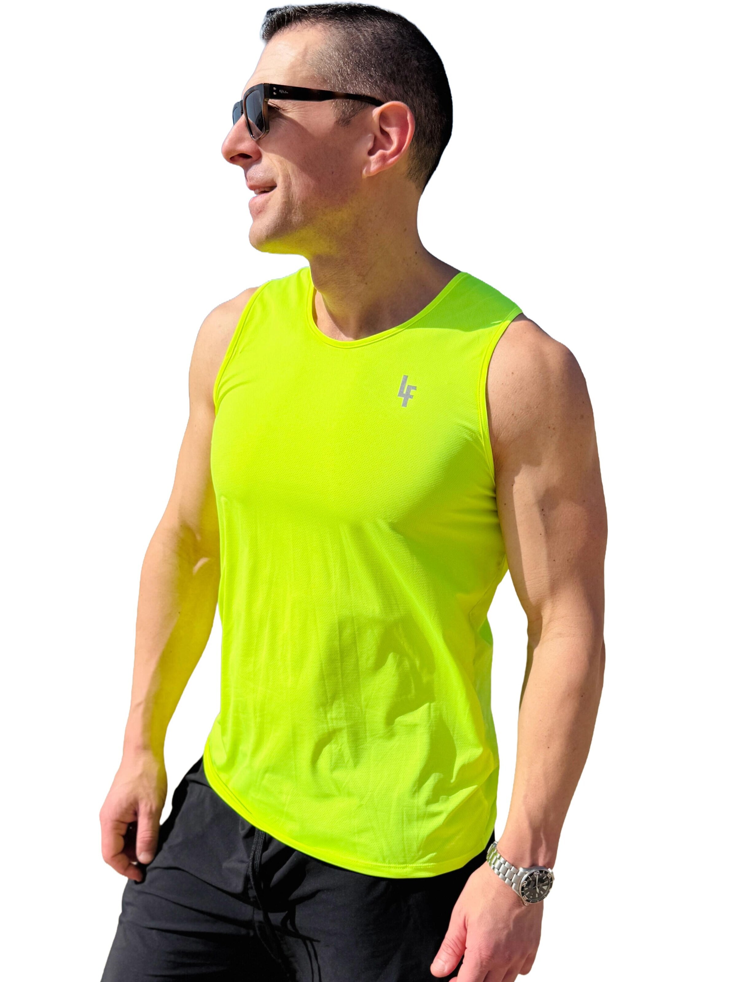 LUXFEEL Funktionsshirt 'Tanktop MAN-U'‌‌‌‌‌‌ in S in neongelb, Produktansicht