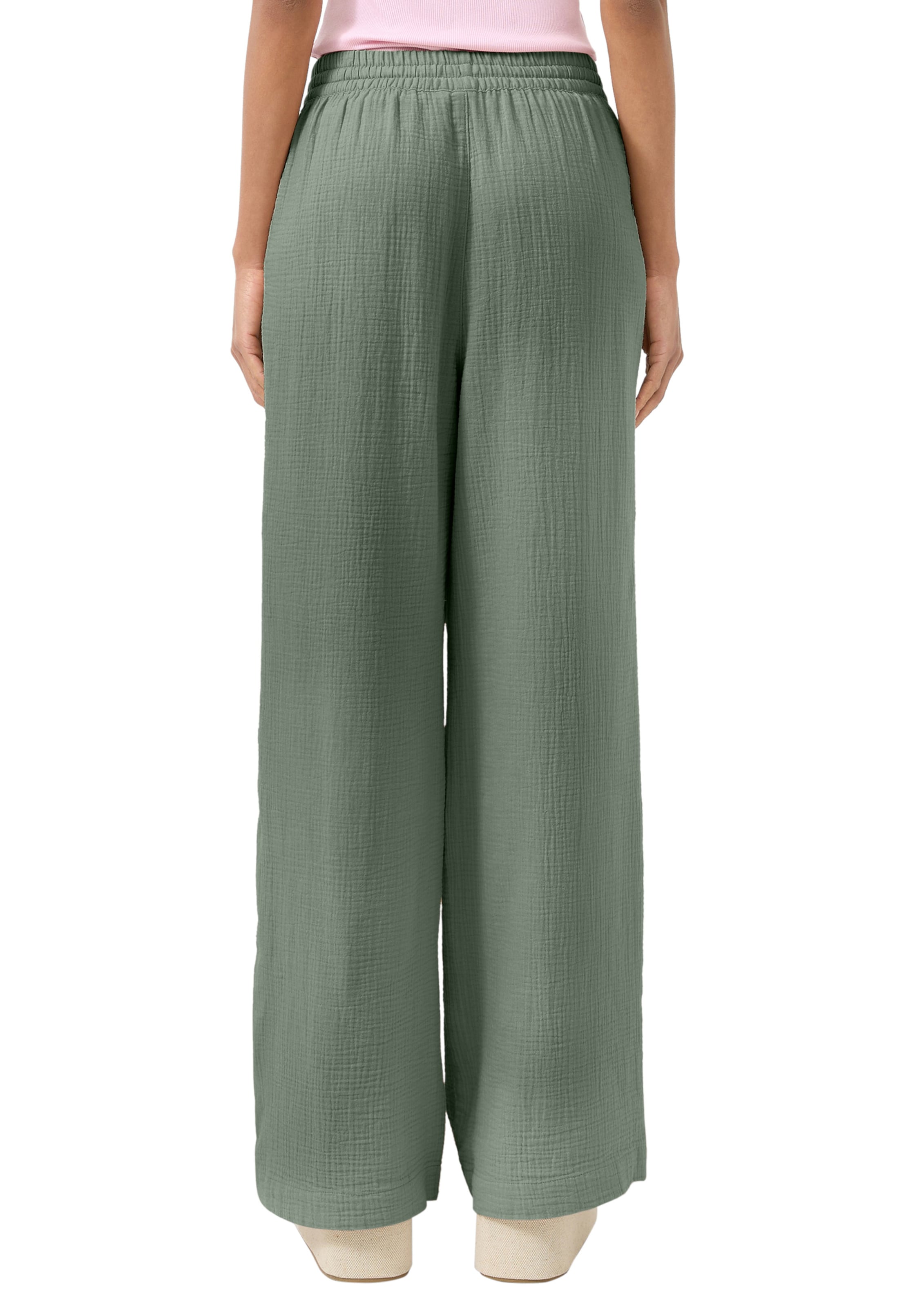 QS Wide Leg Hose in Blau