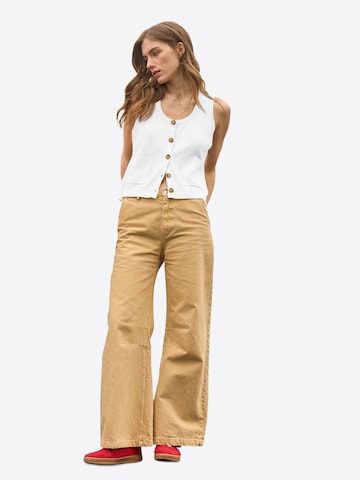 Imily Bela Πλεκτό γιλέκο σε λευκό