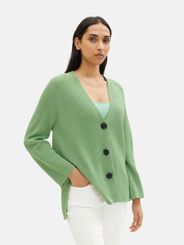 TOM TAILOR Knit cardigan in Green: front