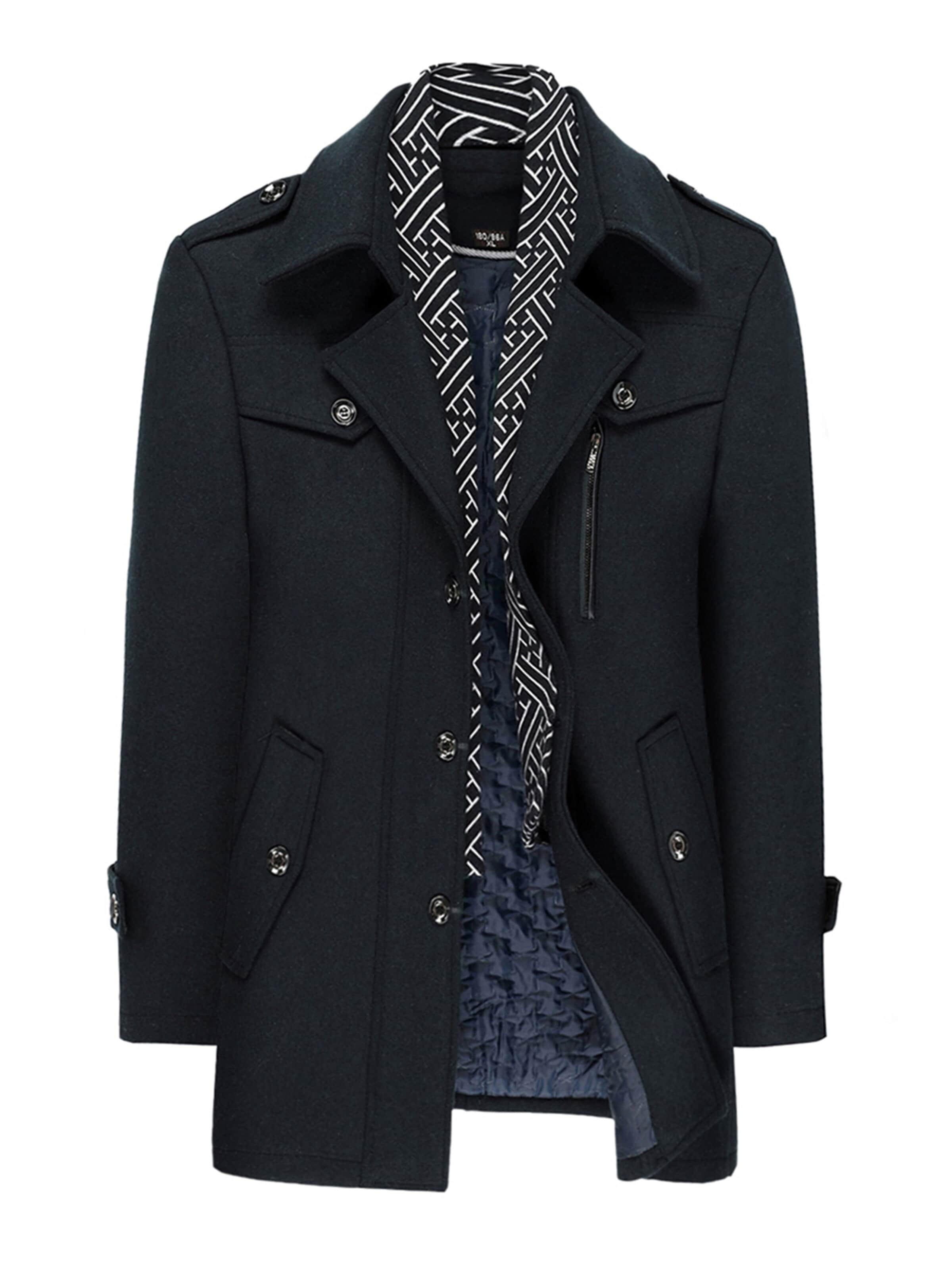 YOUTHUP Winter Coat in Blue: front