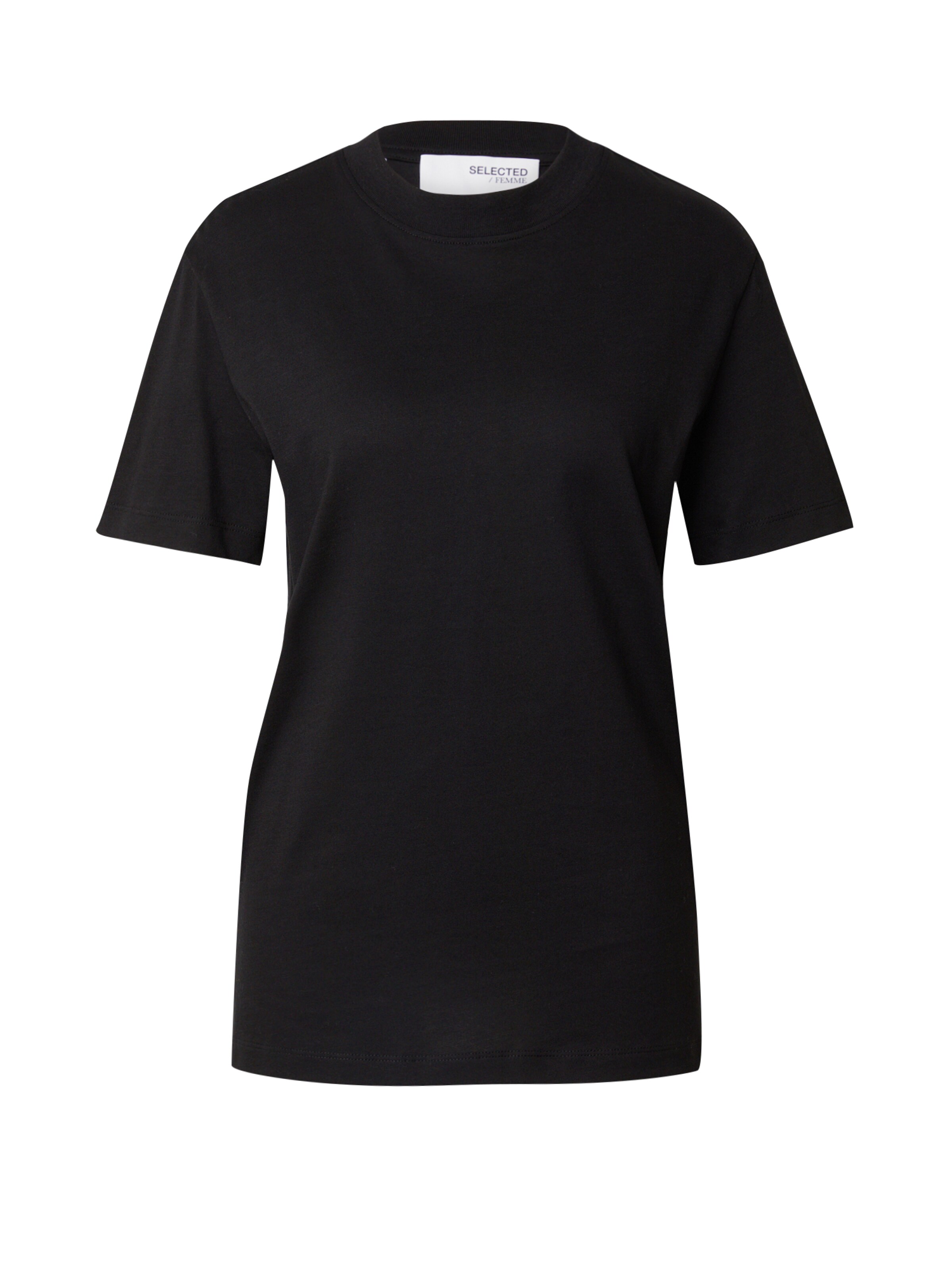 SELECTED T-shirt i svart: framsida