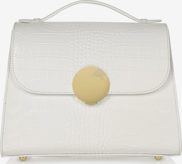 LeParmentier Handbag 'Bombo Croco' in White: front