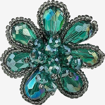 COLLEZIONE ALESSANDRO Ring 'Strassblüte' in Green: front