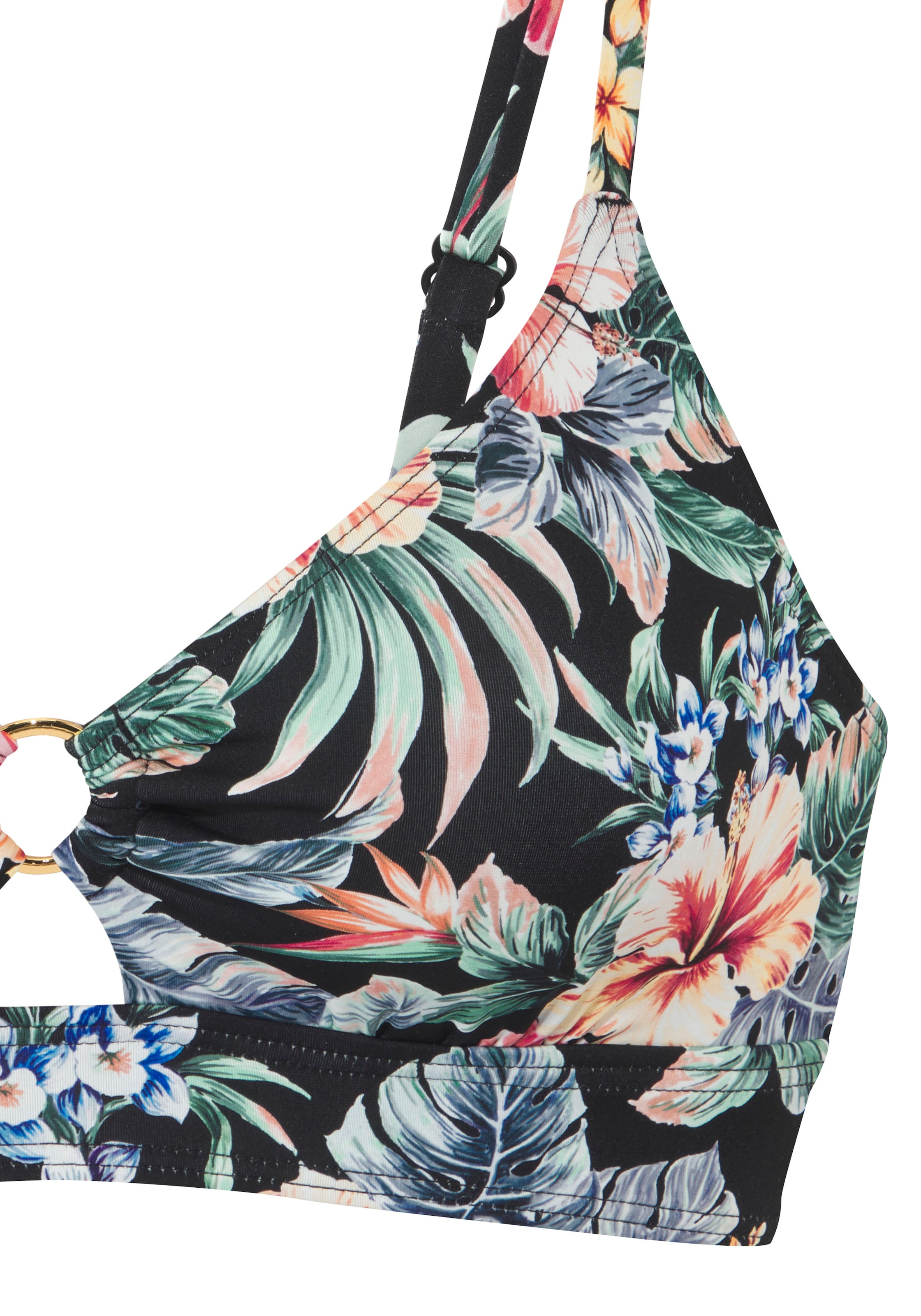 LASCANA Triangle Bikini top in Black