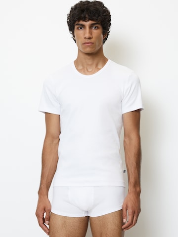 T-Shirt ' Iconic Rib ' Marc O'Polo en blanc : devant