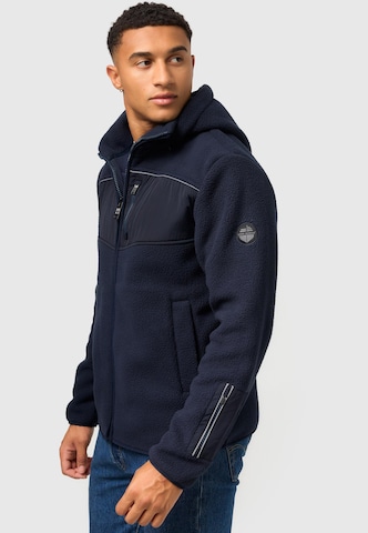 STONE HARBOUR Athletic Fleece Jacket in Blue: front