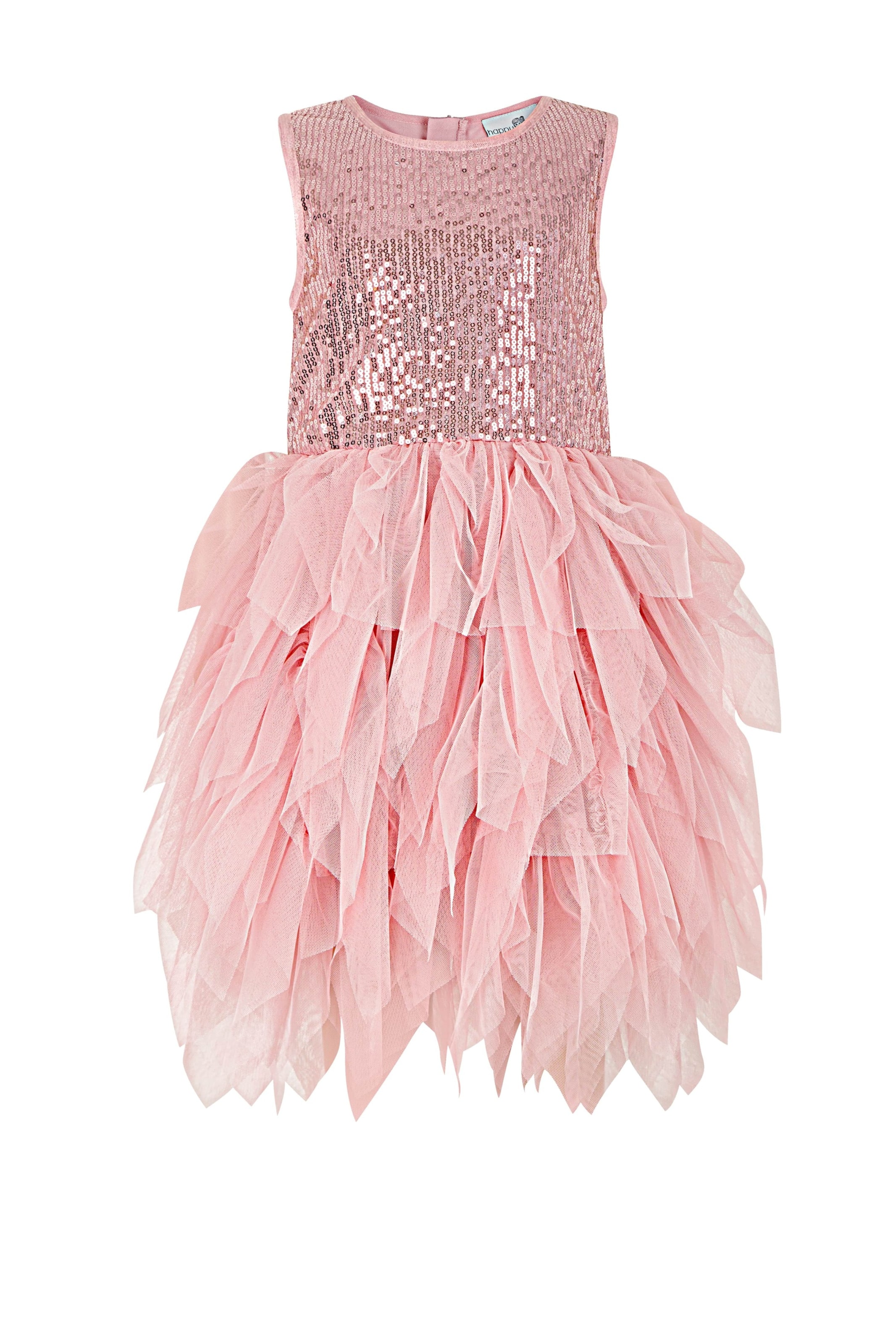 happy girls Mekko värissä vaaleanpunainen: etupuoli