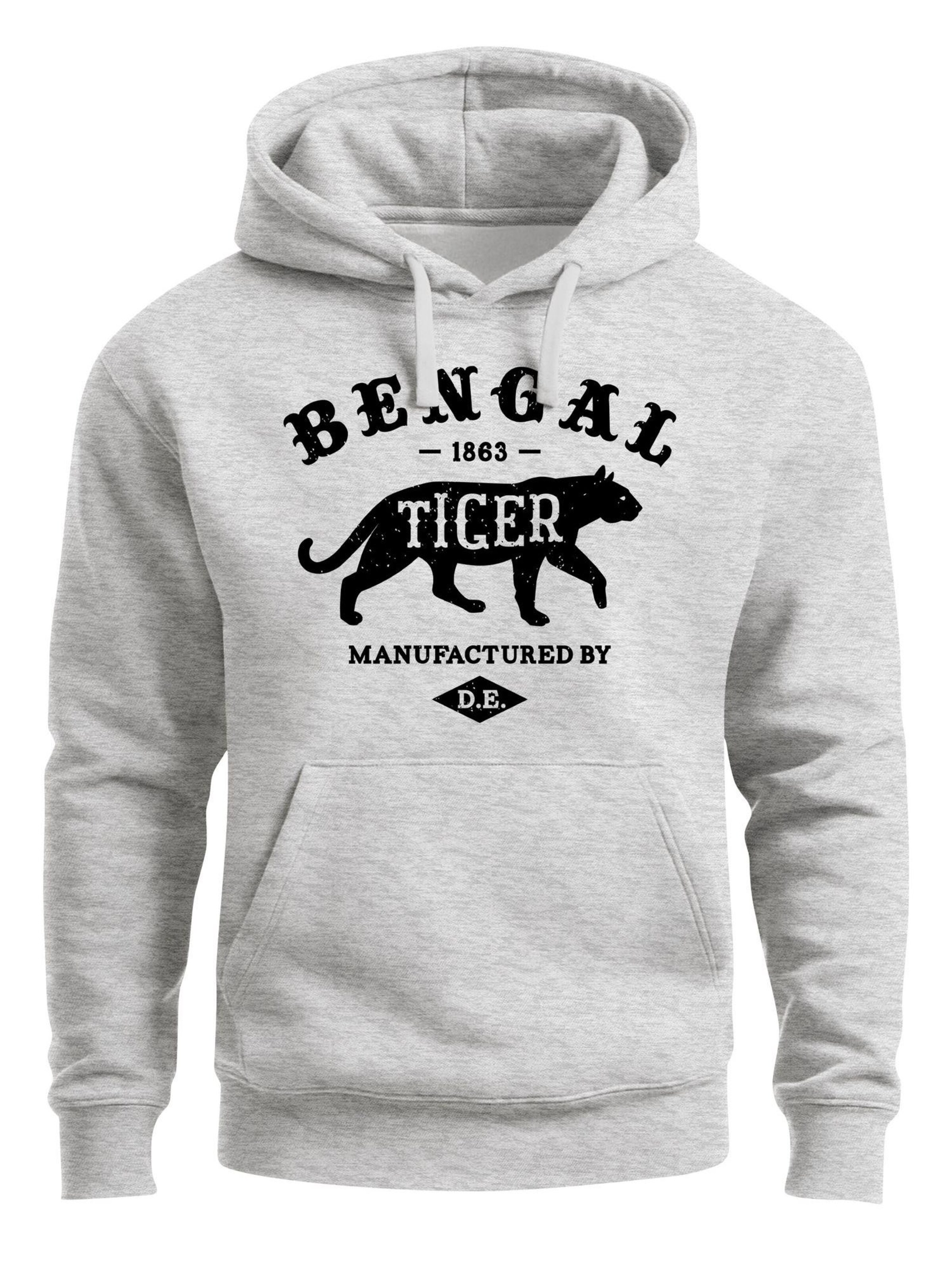Neverless Sweatshirt 'Bengal Tiger' in Grey: front