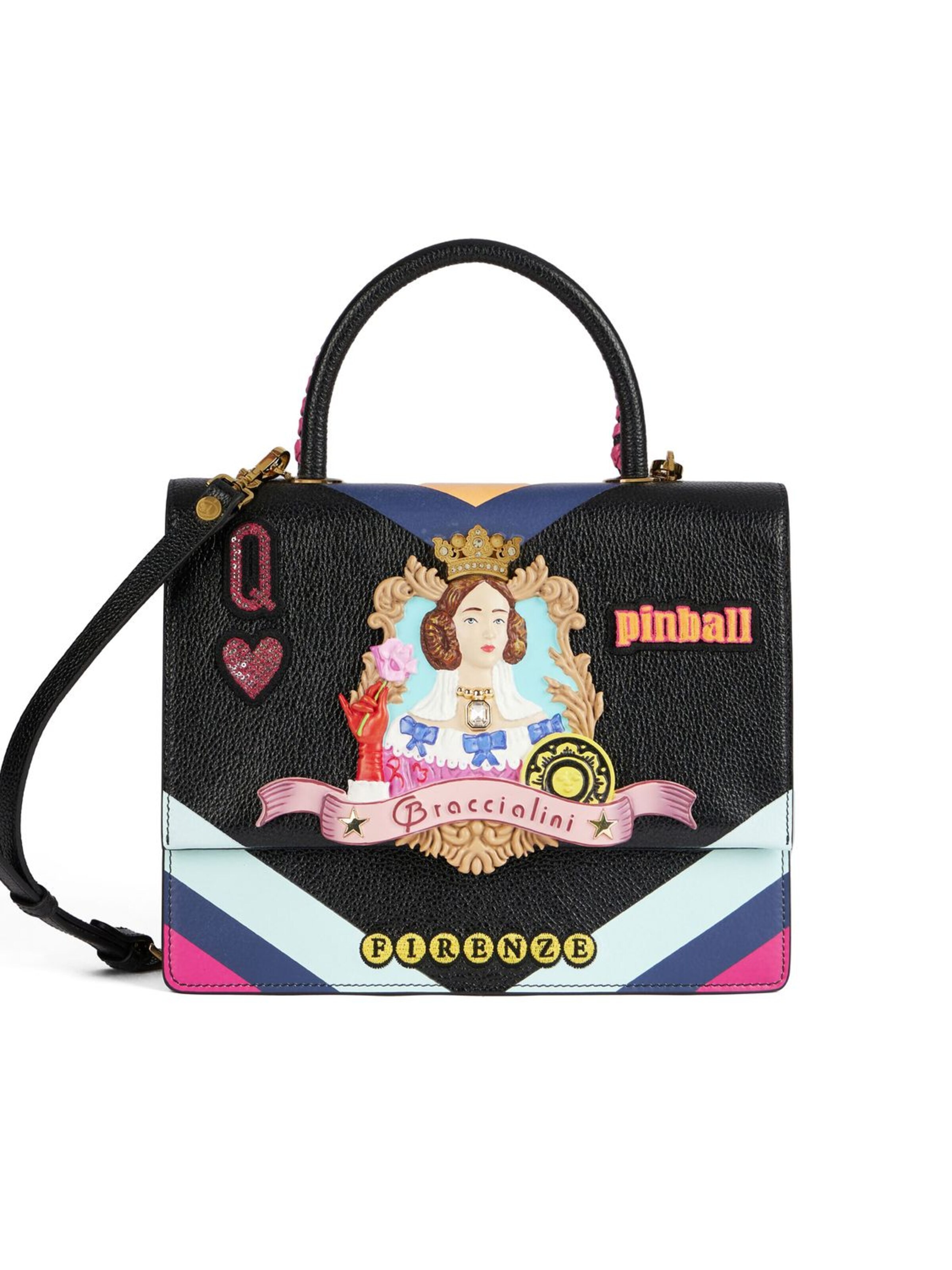 Braccialini - Bolso de mano 'Audrey Regina Di Cuori' en negro: frente