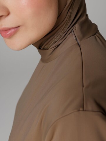 SIYA Swimwear High neck Badeanzug 'South - Covered' in Braun