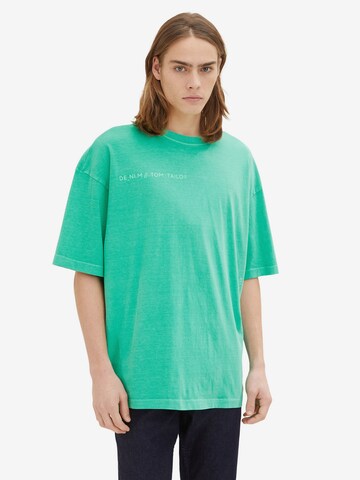 T-Shirt TOM TAILOR DENIM en vert : devant