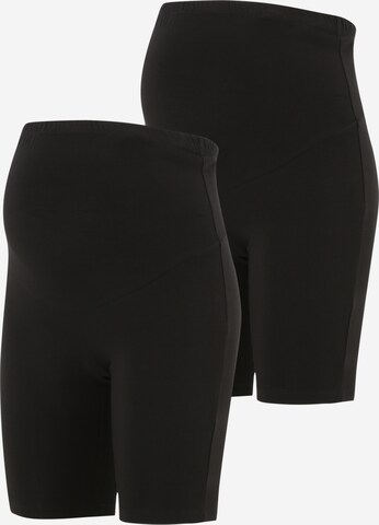 Only Maternity Regular Leggings 'Lovely' in Zwart: voorkant