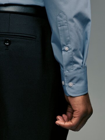 Next - Ajuste estrecho Camisa en azul