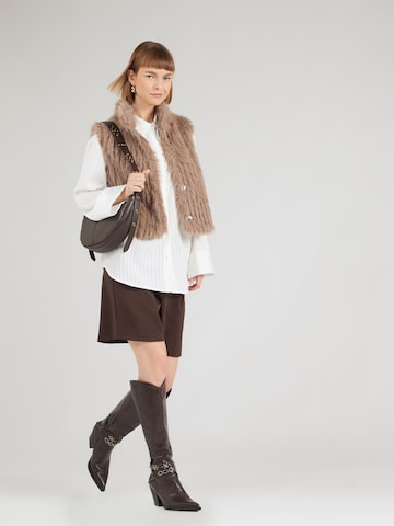 RINO & PELLE Bodywarmer 'Dava' in Bruin