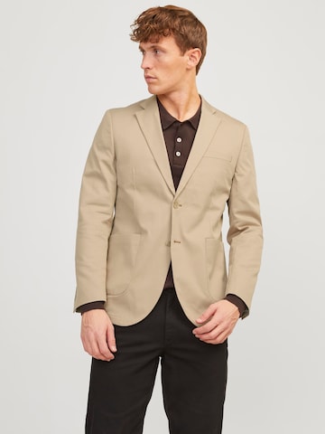 Coupe slim Veste de costume 'Austin' JACK & JONES en beige : devant