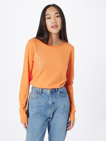 Key Largo Sweater 'NEVER' in Orange: front