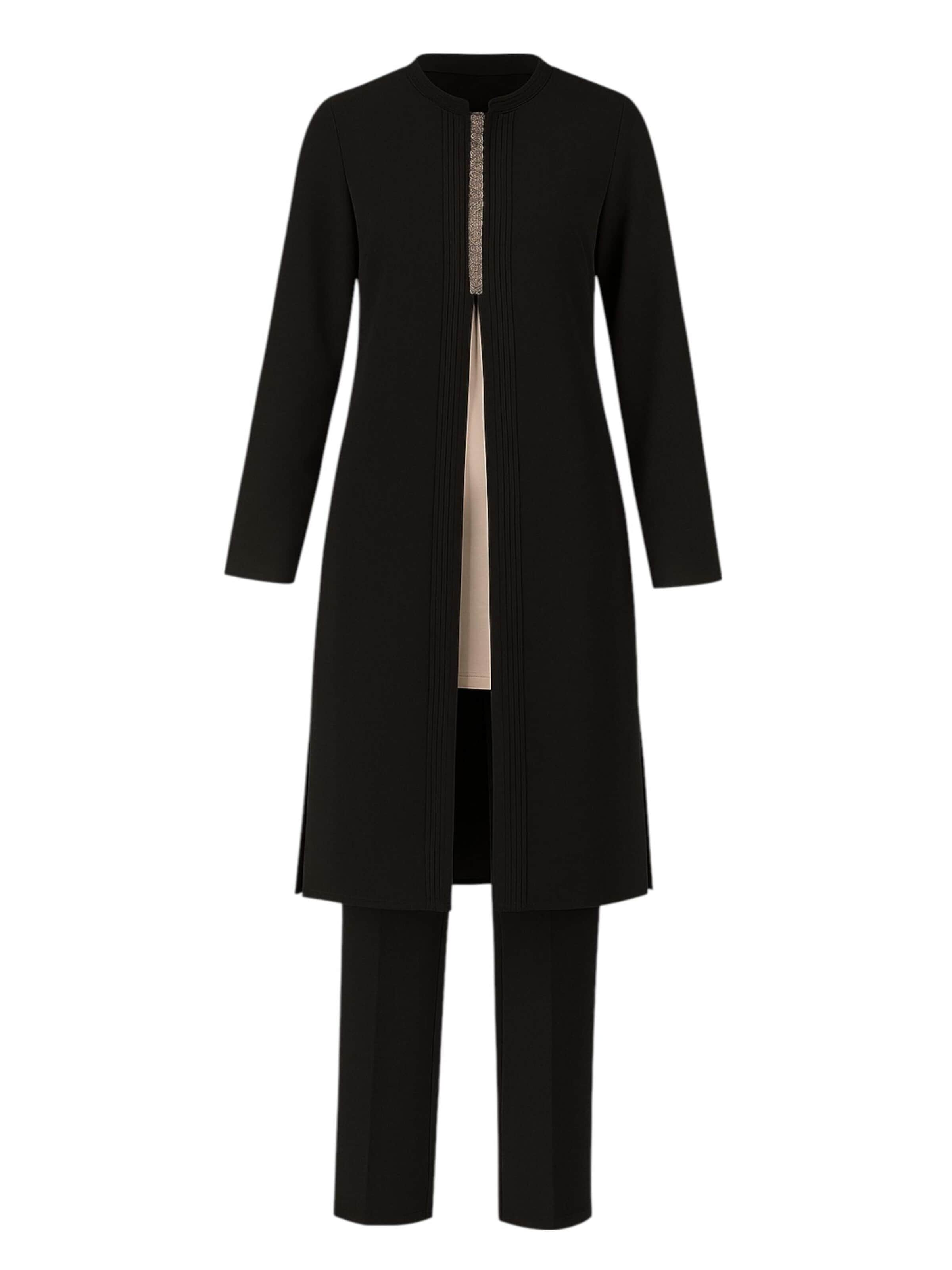 Pantalons de tailleur 'NAZAN' fashionshowcase en noir : devant
