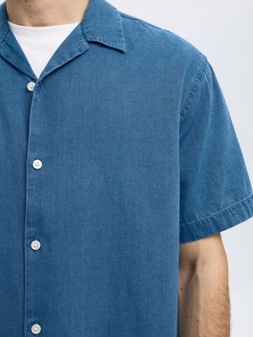 SELECTED Comfort fit Overhemd in Blauw