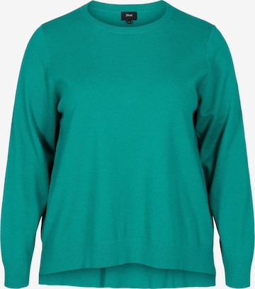 Zizzi Sweatshirt i grön: framsida