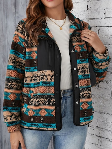 Yesfashion Fleece jacket in Brown