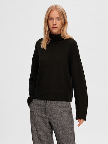 SELECTED FEMME Pullover i sort: forside