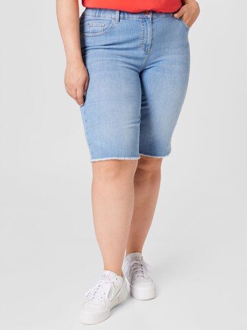 SAMOON Slimfit Shorts 'Betty' in Blau: predná strana