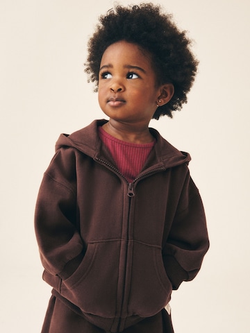 Next Sweatjacke in Braun: Vorderseite