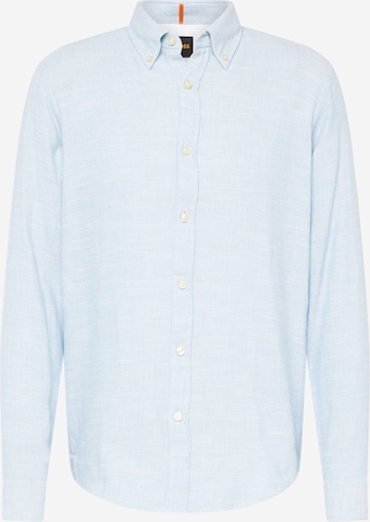 BOSS Orange Regular fit Button Up Shirt 'Rickert' in Blue: front